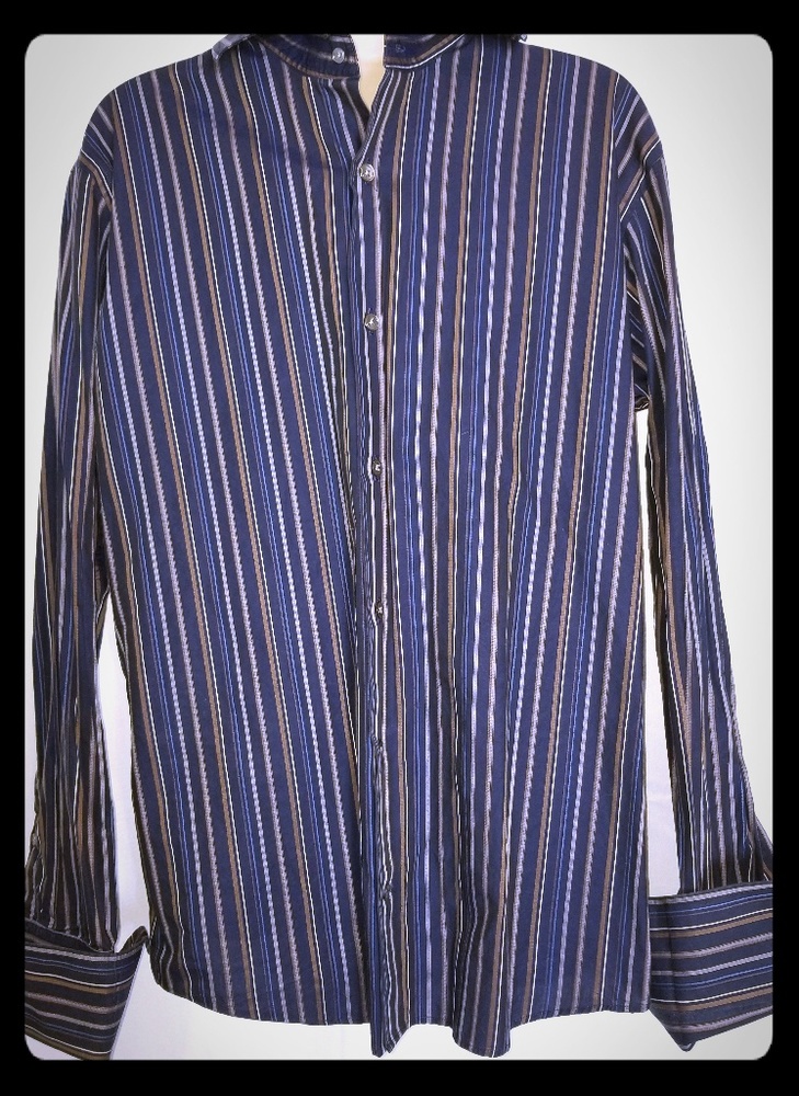 Banana Republic Striped French Cuff Button Down
